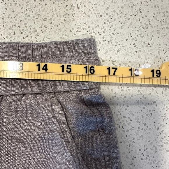 Ann Taylor Factory Women Linen Blend Ankle Pants M Gray Casual Comfy - Picture 8 of 9